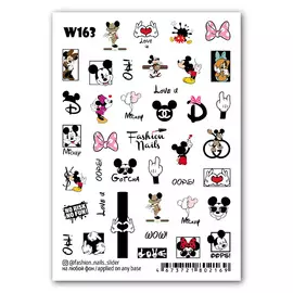 FASHION NAILS Слайдер дизайн для ногтей "Mickey"