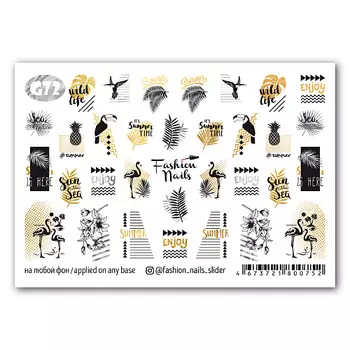 FASHION NAILS Слайдер дизайн для ногтей "Summertime"