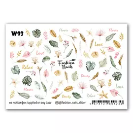 FASHION NAILS Слайдер дизайн для ногтей "Тропическая сказка"