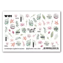 FASHION NAILS Слайдер дизайн для ногтей "Тропики"