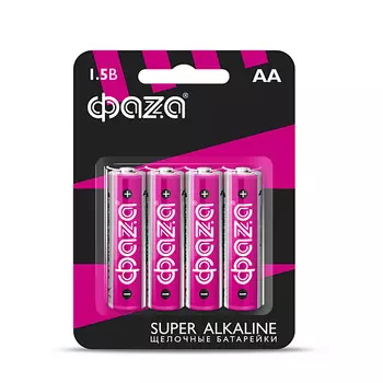 ФАZА Батарейки Щелочные Super Alkaline LR 6, BL-4, блистер 4 шт.