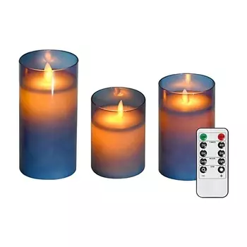 ФАZА Свечи светодиодные , набор CL7-SET3-bu (3 свечи, пульт ДУ, син)