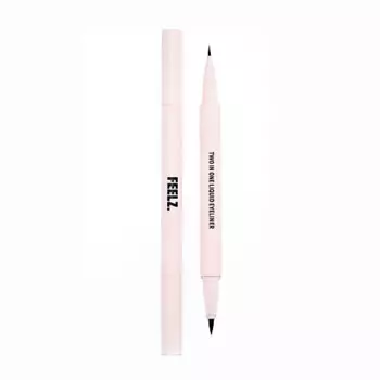 FEELZ. Двусторонняя подводка для глаз Two In One Liquid Eyeliner 01 black