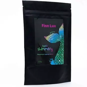 FINNLUX Шиммер-мерцающая соль для ванны «Green» с ароматом морской лагуны 150.0