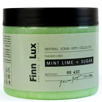 FINNLUX Скраб антицеллюлитный для тела "MINT-LIME+Sugar" 380.0