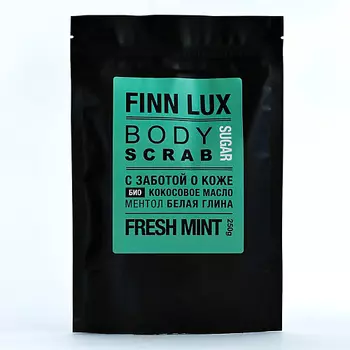 FINNLUX СКРАБ для тела "MINT-LIME+Sugar" с маслом мяты перечной и лаймом 250.0