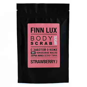 FINNLUX СКРАБ антицеллюлитный для тела с сахаром "Strawberry cream+sugar" 250.0