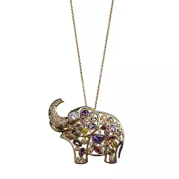 FIORE LUNA Колье-брошь Слоник