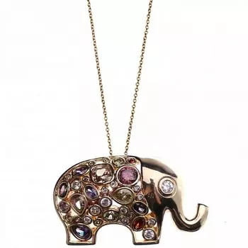 FIORE LUNA Колье-брошь Слоник маленький