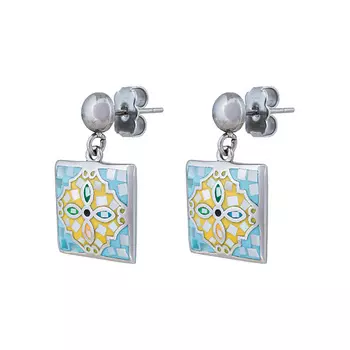 FIORE LUNA Серьги ENAMEL BLUE