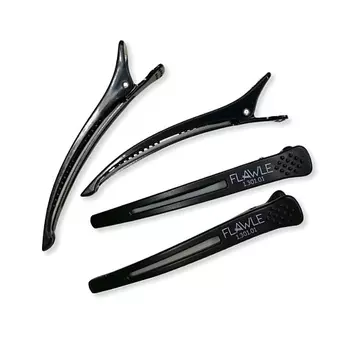 FLAWLE Зажимы парикмахерские с силиконовой пластиной