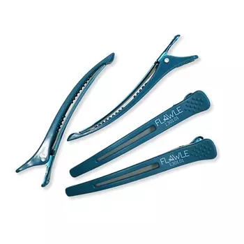 FLAWLE Зажимы парикмахерские с силиконовой пластиной