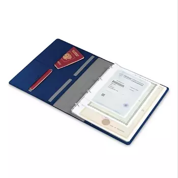 FLEXPOCKET Папка для семейных документов из экокожи на кольцах, А4 формата