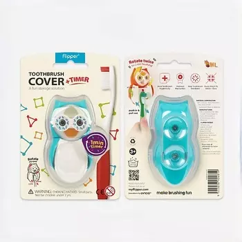 FLIPPER Футляр для зубной щетки со встроенными песочными часами