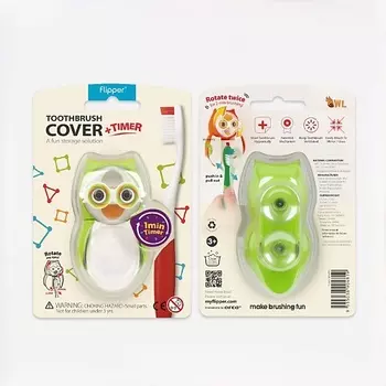 FLIPPER Футляр для зубной щетки со встроенными песочными часами