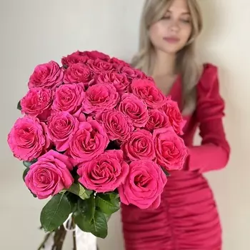 FLORENS Букет из 25 Малиновых роз