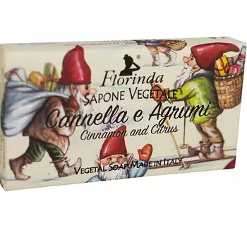 FLORINDA Мыло "Счастливого Рождества" Cannella e Agrumi ГНОМЫ / Корица и Цитрус 100.0