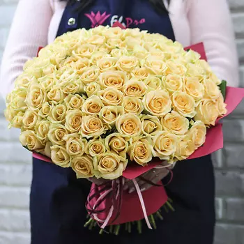 FLORPRO 101 персиковая роза Пич Аваланч в упаковке