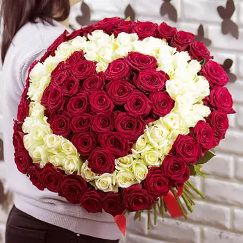 FLORPRO 101 роза в виде сердца