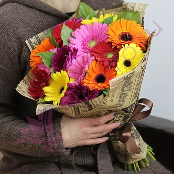 FLORPRO 15 гербер микс в крафте