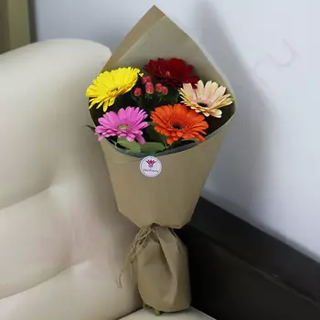 FLORPRO 5 гербер микс, гиперикум, упаковка (мин. заказ от 5 шт)