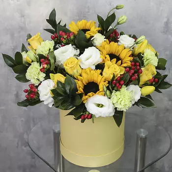 FLORPRO Коробка с цветами «Блики весны»