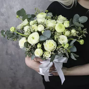 FLORPRO Коробка с цветами «Маршмеллоу»