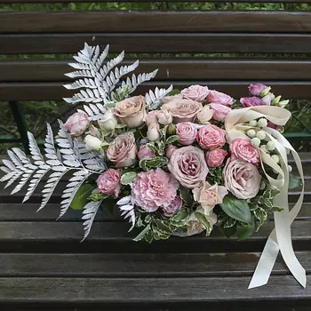 FLORPRO Корзина с цветами «Кофейное утро»