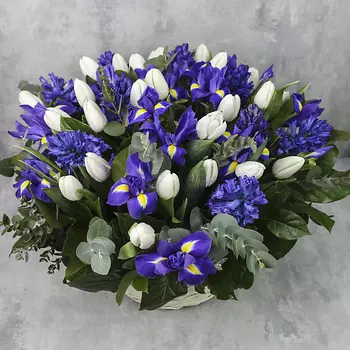 FLORPRO Корзина с цветами «Весенний туман»