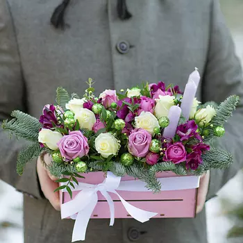 FLORPRO Ящик с цветами «Зимняя ночь»