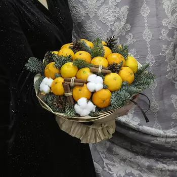 FLORPRO Зимний букет «Ароматный цитрус»