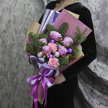 FLORPRO Зимний букет «Новогодний карнавал»