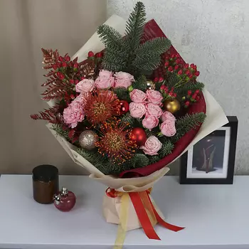 FLORPRO Зимний букет «Пульсация огня»