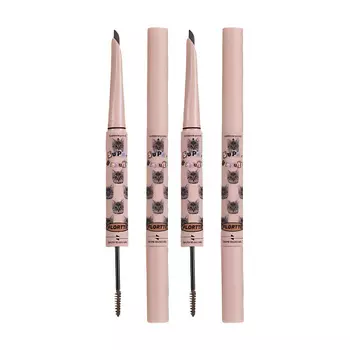FLORTTE Двусторонний карандаш-тушь Eyebrow Pencil & Brow Mascara, набор