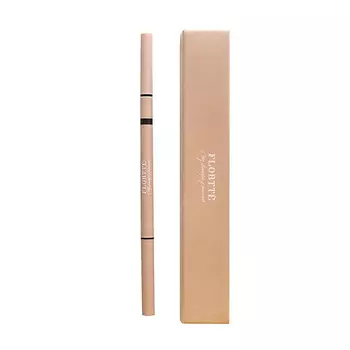 FLORTTE Карандаш для бровей 2 in 1 Eyebrow Pencil