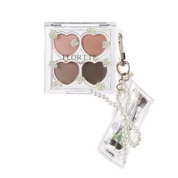 FLORTTE Компактные тени-брелок Blooming Series 4 Color