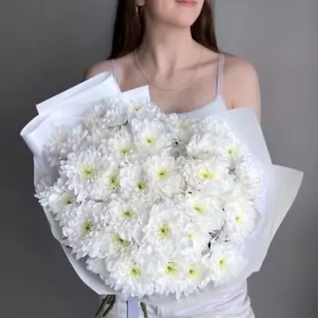 FLORY.ME Букет Из 7 кустовых белых хризантем