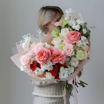 FLOWERNA Авторский букет "Мятный мандарин"