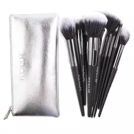 FOCALLURE Набор кистей для макияжа, 10 штук + косметичка-чехол