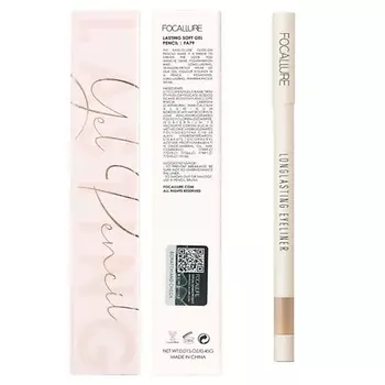 FOCALLURE Стойкая гелевая подводка-карандаш для глаз, оттенок "Черный"