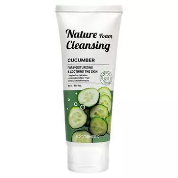 FOODAHOLIC Пенка для умывания с экстрактом огурца Nature Foam Cleansing Cucumber