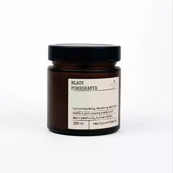 FOR ME CANDLE Ароматическая свеча с деревянным фитилем Black pomegrante 200