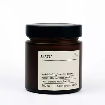 FOR ME CANDLE Ароматическая свеча с деревянным фитилем Anaita 200.0
