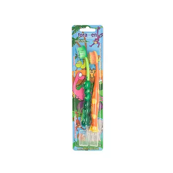 FORAMEN Детская зубная щетка Animals EXTRA SOFT toothbrush, 2 штуки в упаковке