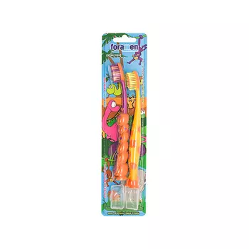 FORAMEN Детская зубная щетка Animals EXTRA SOFT toothbrush, 2 штуки в упаковке