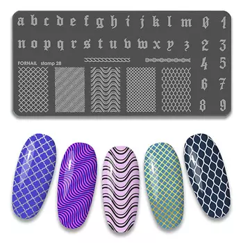 FORNAIL Пластина для стемпинга ногтей 1