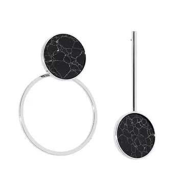 FOROSTINA.K Серьги Черный мрамор