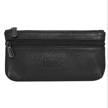 FORTE Ключница с тремя молниями из натуральной кожи