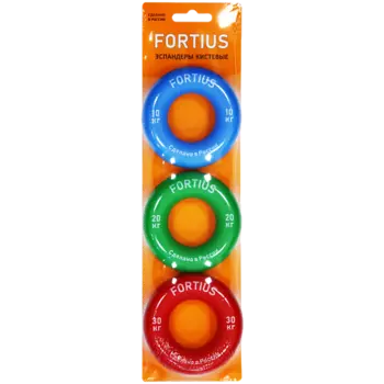 FORTIUS Набор кистевых эспандеров 10,20,30 кг (подложка)