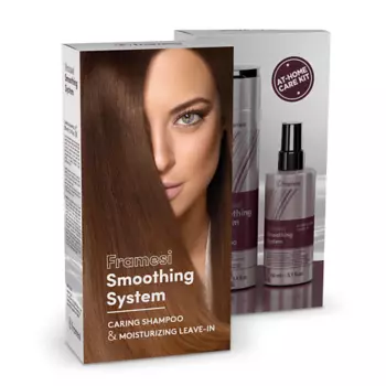 FRAMESI Спрей smoothing system moisturizing leave-in + Шампунь smoothing system caring shampoo